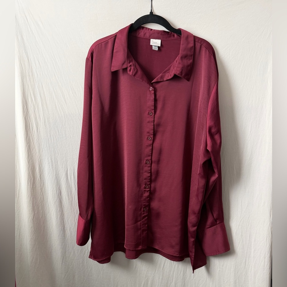 a new day Burgundy Button Down Shirt